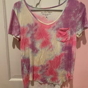 Extra Small pink,blue,purple,yellow tye-dye top